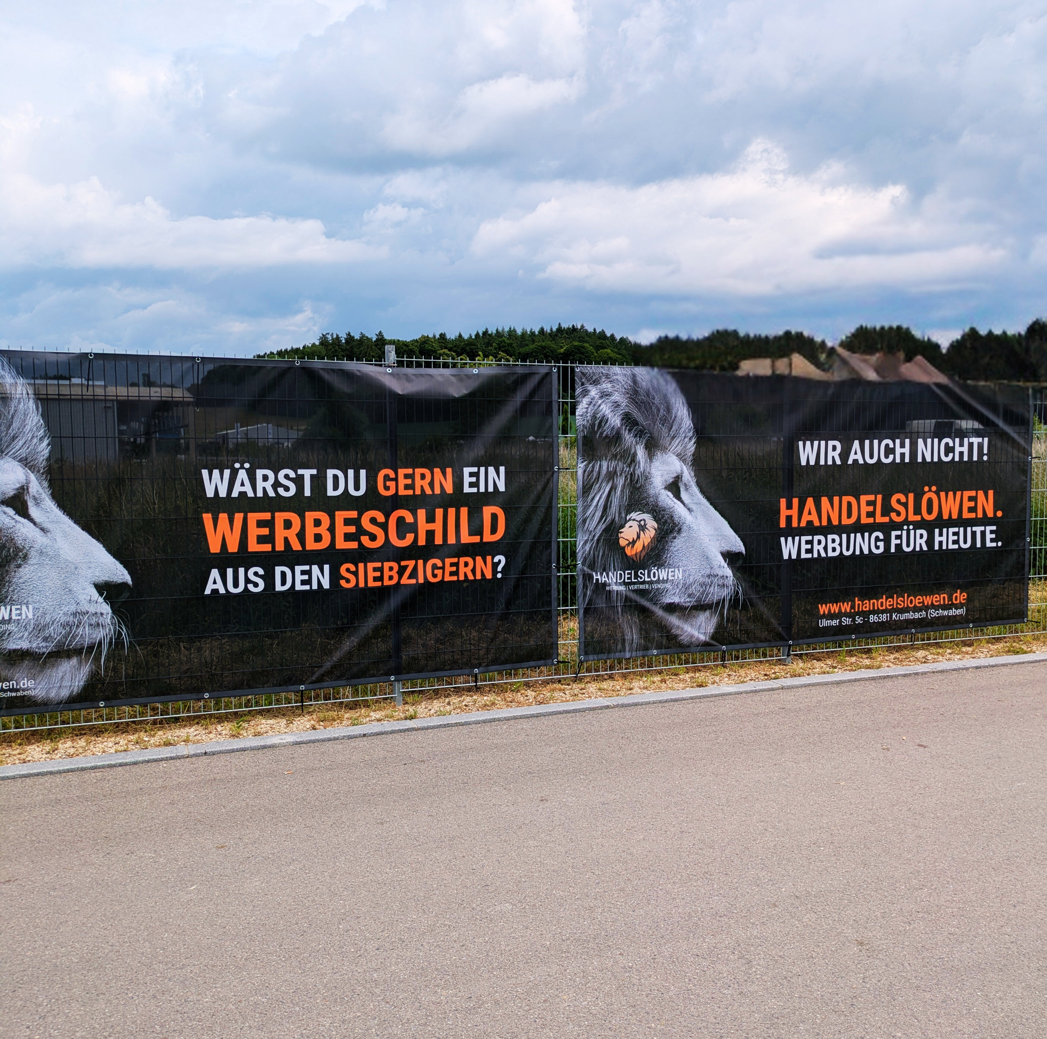 Mesh-Banner im Einsatz