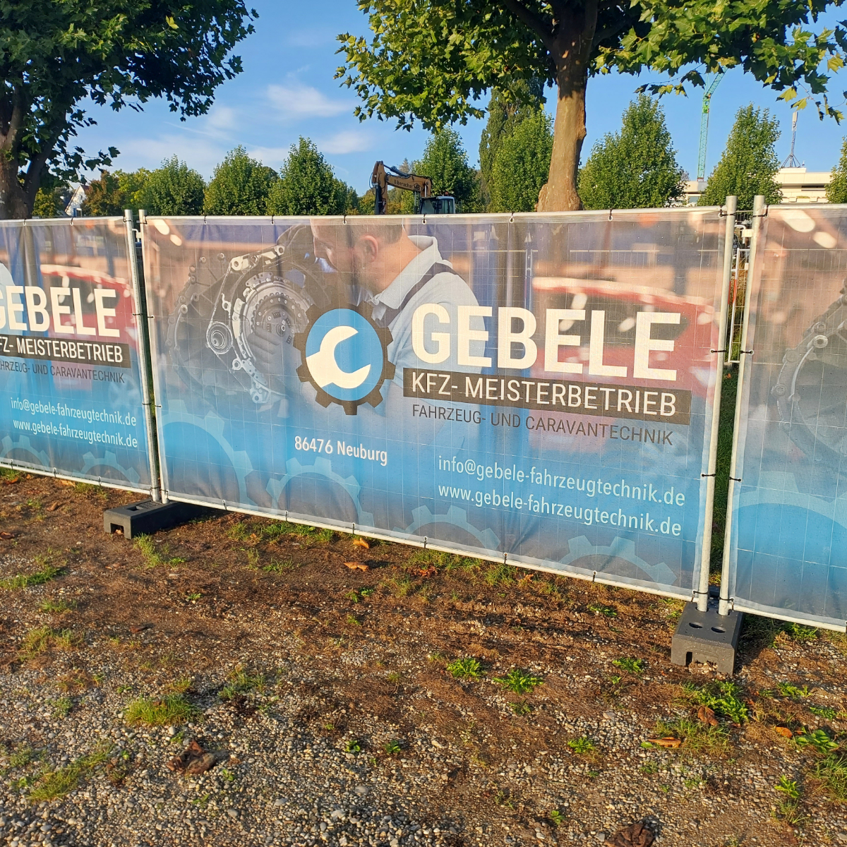 Mesh-Banner im Einsatz