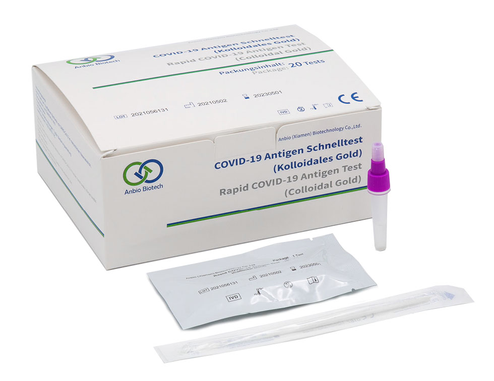 Profischnelltest: Anbio Biotech Covid-19 Antigen Test 3in1 inkl. Speicheltest für Kinder